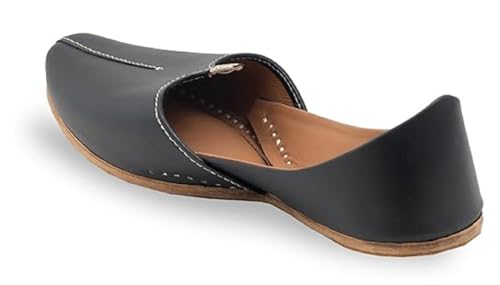 Image of KORAKARI Men's Traditional Leather Punjabi Jutti Comfortable Mojari for Men