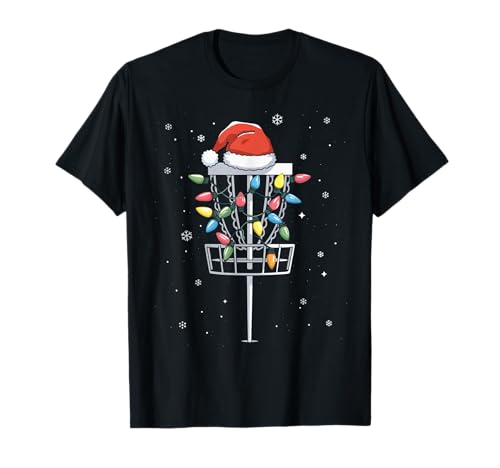 Divertido diseño de disco de golf para hombres y mujeres, golfista de Navidad Camiseta