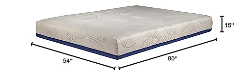 Image of Irvine Home Collection Premium Full Adjustable Bed Base with 12 Inch Gel Memory Foam Mattress