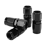 Keenso 6an Fitting, 4 Stück Universal Gerade AN6 ‑6an Schwenkschlauchendstück Adapter Polierfläche