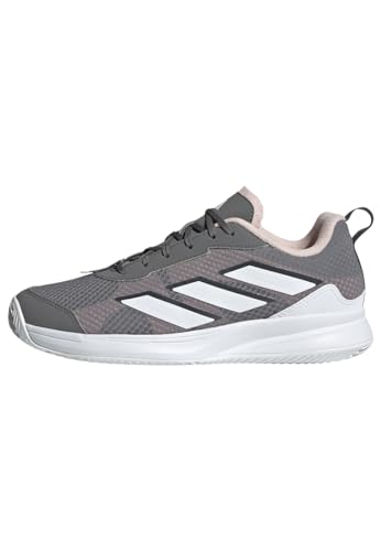adidas Mujer Avaflash Clay Tennis Shoes, Grey Four/Cloud White/Sandy Pink, 36 2/3 EU