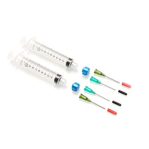 Dispense All - Mini Industrial Syringe Pack - 10ml Syringes with 14G & 18G Blunt Needles, Blunt Needles Covers, and Syringe Caps
