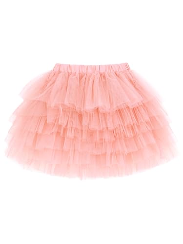 Niñas Pequeñas Niñas Falda Tutú Falda con Vuelo Falda Princesa Falda Corta Minifalda Tutú de Ballet con Cintura Elástica Accesorio Básico para Disfraces - Rosa Talla de Fabricación 110