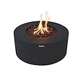 Modeno 34.3" Propane Fire Pit Table Outdoor Patio Furniture Fire Table, Concrete with Stainless Steel Burner - Venice