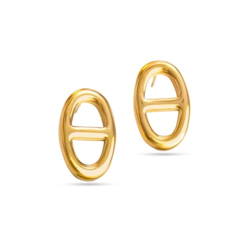 Image of Rubans Demi Fine Stainless Steel Stud Earrings Daily Gift for Women & Girls