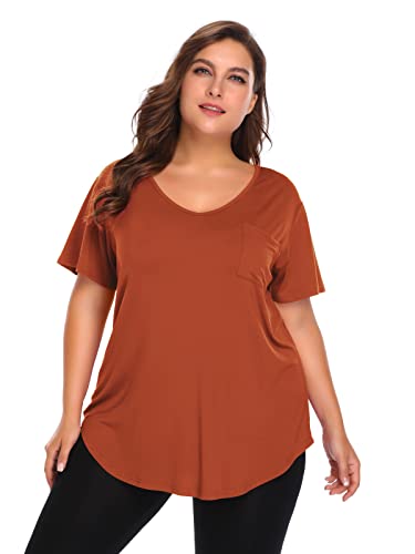 Image of BELAROI Women Plus Size Tops V-Neck Tunics Shirts