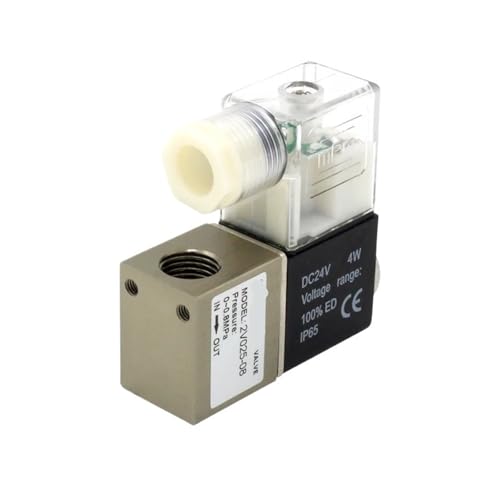 2V025-08 Normally Open Solenoid Valve, 2 Way Position, 1/4" BSP, 12V/24V/220V AC/DC, Air Pneumatic Control(2V025-08 AC220V,6mm f