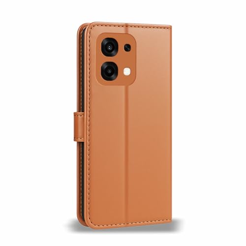 Image of AIBEX Shock Proof Flip Compatible for Oppo F31 Pro 5G Flip Cover Leather Finish | Inside TPU with Card Pockets | Wallet Stand | Complete Protection Flip Case - Brown