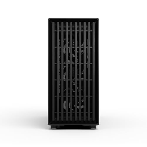 Image of Fractal Design North Momentum Black - Glass Side Panel - Genuine Blackened Oak Wood Front - High Airflow PC Gaming Case - Three Powerful 120mm Momentum Fans Included - ATX Support