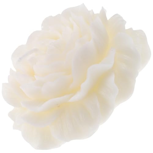 CLISPEED Vela Perfumada para Habitación Forma de Peonía de Color Claro, Vela Decorativa sin Humo para Festival, Añade Ambiente Cálido y Festivo, Estilo Rústico Artístico