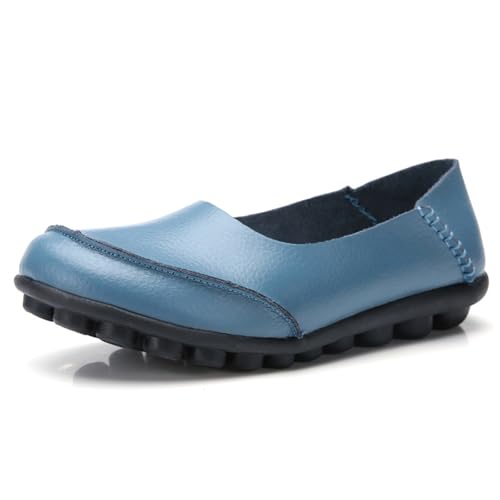 Mocassins orthopédiques contre la fatigue des pieds taille 40 en cuir