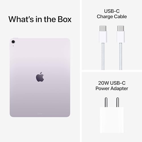 Image of Apple iPad Air 32.78 cm (13″) (M4): Liquid Retina Display, 128 GB, 12MP Front /Back Camera, Wi-Fi 7 with Apple N1, Touch ID, All-Day Battery Life - Purple