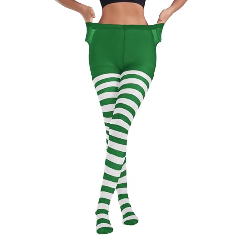 Image of American Trends Striped Tights for Women Witch Tights Halloween Costume Stretchy Pantyhose Stockings