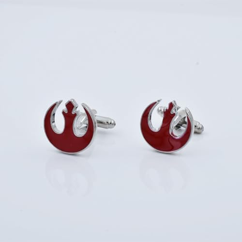 Mancuernillas estilo Space Rebellion rojas y negras miniatura 5