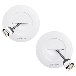 ECHOGEAR TV Cord Hider for Wall Mounted TV – White Cable Management Kit Hides TV Wires Behind The Wall- Includes 2 Pass…
