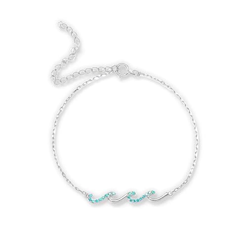 RICOKJRDE Pulsera De Olas Azules, Una Pulsera Inspiradora del Océano para La...