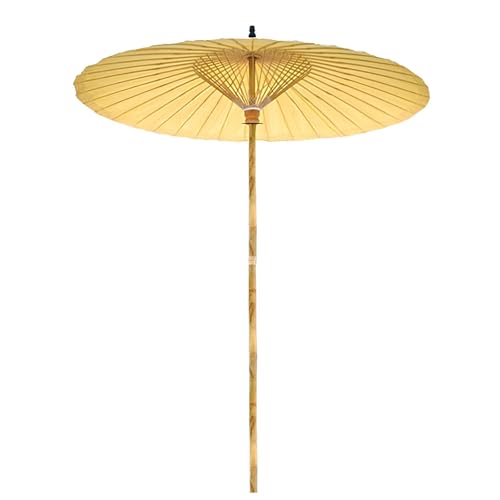 WATAOW Parasols De Terrasse, Décoration De Restaurant Vintage Faite À La Main, Style Asiatique, Parasols De Jardin pour Balcon, Banc, Arrière-Cour, Pelouse, Piscine(Yellow)