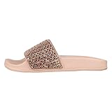 Synthetic Skechers Damen POP UPS New Spark Slides, Rose Gold Canvas/Rhinestone Trim, 39 EU