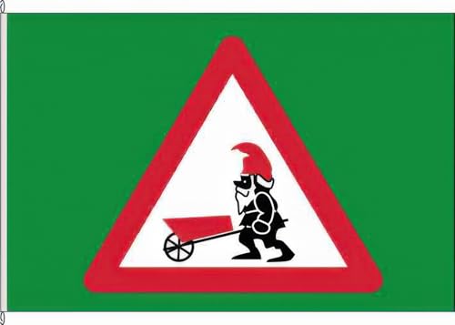 KÖNIGSBANNER Zertifizierte Flagge Fahne Gartenzwerg 1 - So 40 x 250cm - Anwesenheitsbanner mit Holzquerstab und Met.Haken aus deutscher Flaggen-Manufaktur KÖNIGSBANNER Zertifizierte Flagge Fahne Gartenzwerg 1 - So 40 x 250cm - Anwesenheitsbanner mit Holzquerstab und Met.Haken aus deutscher Flaggen-Manufaktur