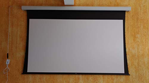 Tela de Projeção 119 Polegadas 16:9 Cinza High Contrast Elétrica 220v Tensionada com Controle Remoto