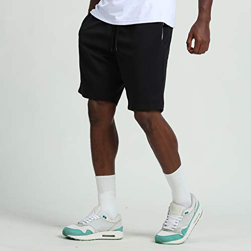 Ajcoflt Calções esportivos masculinos de secagem rápida com bolsos laterais elásticos na cintura Cal