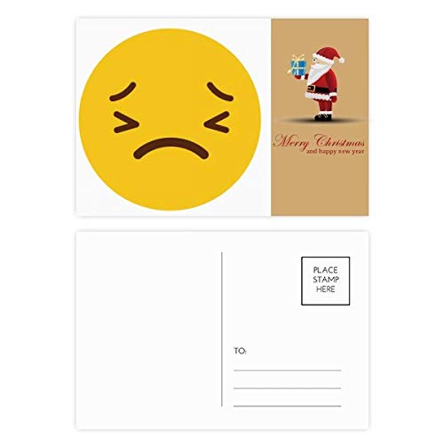 Cartes postales Père Noël jaunes lot de 20 en papier premium