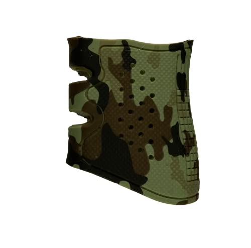 Camo Rubber Pistol Grip Sleeves For Glock 17-48 Standard/Compact Gun Models - Tactical Grips For Glock 43X Accessories & Glock 19 Accessories - 3 Item Glock Grip Sleeve/Handgun Grips Bundle #TOP7
