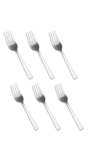 Image of Tosaa Baby Fork Impress 16G-Pack of 6 for Home & Kitchen,Use for Lunch and Dinner with Dishes Like Noodles, Pasta, and More.