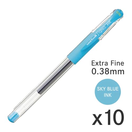 Bolígrafo Uni-Ball Signo Snap Cap Gel 0.38mm Azul cielo x10 miniatura 2