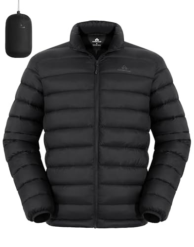 Pioneer Camp Veste matelassée homme - Veste de transition légère et chaude style doudoune, imperméable et coupe-vent, manteau d'hiver avec 4 poches,...
