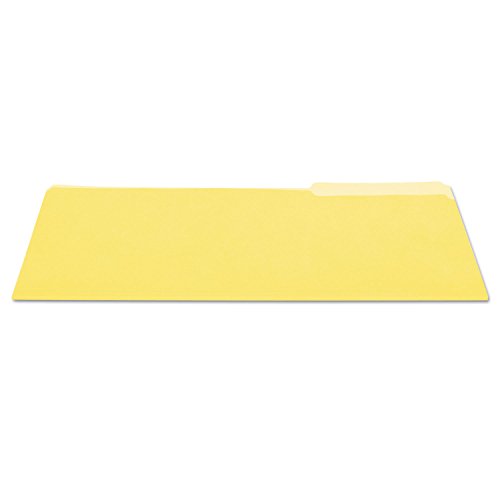 Universal 10524 File Folders, 1/3 Cut One-Ply Top Tab, Legal, Yellow/Light Yellow, 100/Box