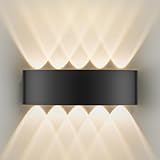 Oraymin LED Wandlampe für Innen und Außen, IP65 Wandleuchte mit 10 Lichtquellen, 3000K Warmweiß Außenwandleuchte, 12W Aluminium LED Lampe Für Wohnzimmer, Schlafzimmer, Flur, Balkon, Treppenhaus