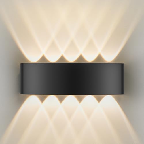 Oraymin LED Wandlampe für Innen und Außen, IP65 Wandleuchte mit 10 Lichtquellen, 3000K Warmweiß Außenwandleuchte, 12W Aluminium LED Lampe Für Wohnzimmer, Schlafzimmer, Flur, Balkon, Treppenhaus Oraymin LED Wandlampe für Innen und Außen, IP65 Wandleuchte mit 10 Lichtquellen, 3000K Warmweiß Außenwandleuchte, 12W Aluminium LED Lampe Für Wohnzimmer, Schlafzimmer, Flur, Balkon, Treppenhaus