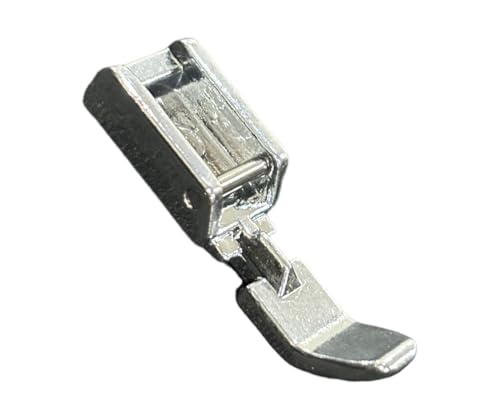 Image of ZENITH Narrow Zipper Pressure Foot Snap on Type for Automatic Electric Low Shank Sewing Machines Suitable for Usha Janome Brother Singer etc Steel Finish (Narrow Zipper Foot)