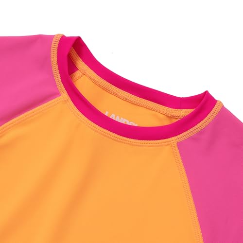 Image of Lands' End Girls Graphic Mock Neck UPF 50 Sun Protection Rash Guard