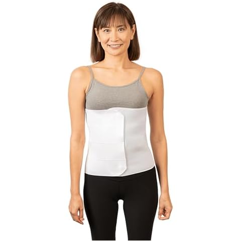 Breg Abdominal Binder 9” & 12” A4467 - Adjustable Compression for Rib & Abdomen Injuries, Post-Op Support By Brace Direct, M/L Cover