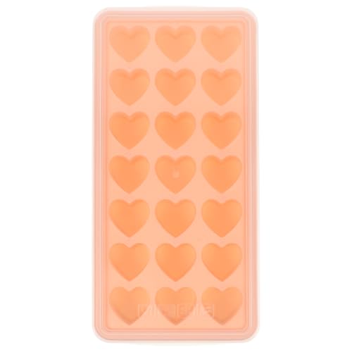 Molde de silicona para cubitos de hielo con tapa en forma de corazón miniatura 1