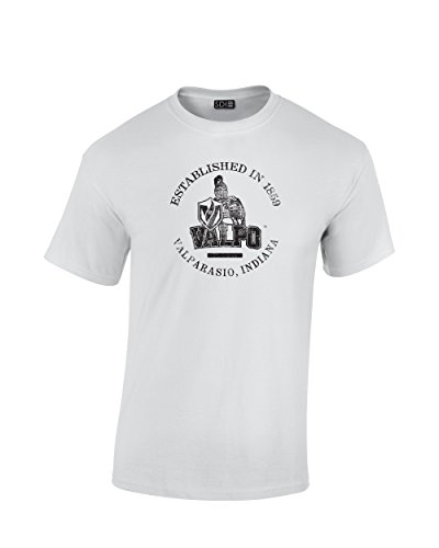 Valparaiso Crusaders Round 100% Pre Shrunk College Short Sleeve Tee, 3X, White