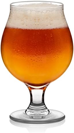 Libbey Craft Brews Classic Belgian Beer Glasses, 16-ounce, Set of 4