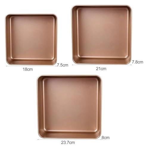 Moule de cuisson carré antiadhésif acier carbone résistant chaleur pour brownie 6"