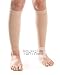 Tektrum A PAIR OF CALF SHIN GRADUATED COMPRESSION MEDICAL SLEEVE 20-30MMHG FOR MEN AND WOMEN - BEIGE, MEDIUM