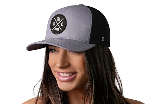 Image of HAKA State City Trucker Hat for Men & Women, Adjustable Baseball Hat, Mesh Snapback, Sturdy Outdoor Black Golf Hat