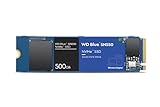 WD Blue SN550 NVMe SSD 500 GB (interne SSD, Leistungssteigerung für den PC, schlanker Formfaktor M.2 2280, speziell entworfene Controller und Firmware für optimale Leistung)