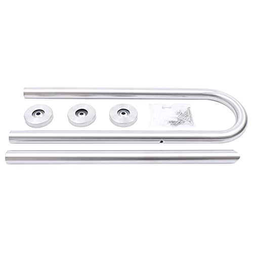 Barre d'appui en acier inoxydable anti-glisse toilette 75 kg - 5