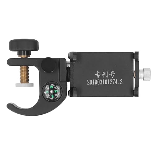 Natudeco Data Collector Pole Clamp Surveying Pole Clamp with Compass Phone Holder Compatible with mm 20mm Poles for RTK Measurements