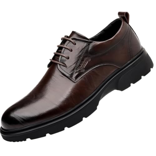 Men Comfortable Fashion Dress Shoes Classic Leather Business Oxford Pointed Toe Summer Lace Up Wedding Shoes