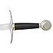 Medieval Warrior Knights Templar Long Sword with Sheath Steel Guard, Leather Wrapped Handle (Dark Prince)