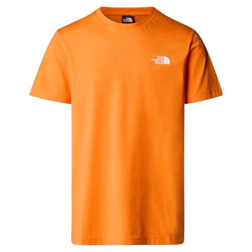 The North Face NF0A87NG6HI M S/S Simple Dome Tee T-Shirt Homme Digital Orange Taille L