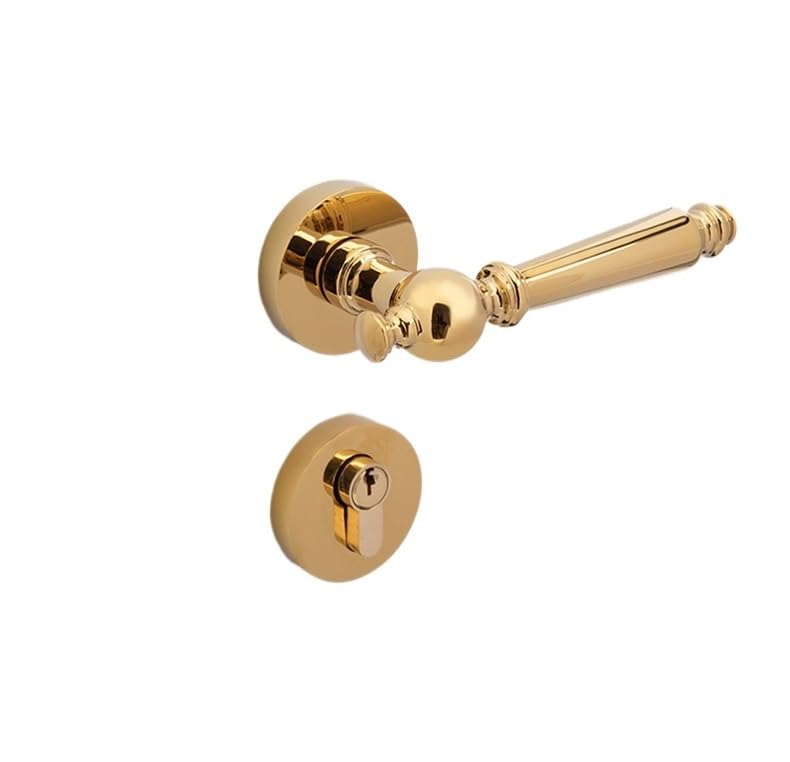 Serrure de porte en laiton massif or français premium pour chambre