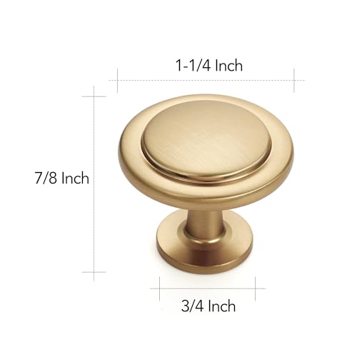 Image of Ravinte 55 Pack 1-1 /4 inch Kitchen Cabinet Knobs Champagne Bronze Dresser Zinc Pulls Door Drawer Handles for Dresser Drawers